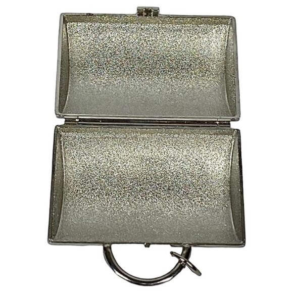 Judith Leiber for Neiman Marcus Women’s Purse Shape Butterfly Metal Pill Box - Picture 5 of 6